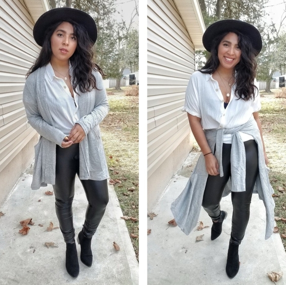 UP IN THE CLOUDS WHITE BUTTON TOP - Picture 11 of 16